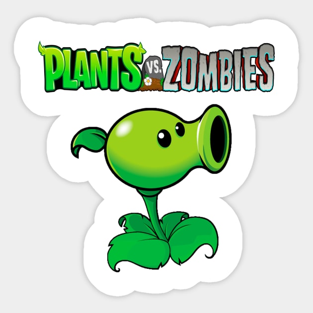 Peashooter design | Plants vs Zombies Sticker by Zarcus11